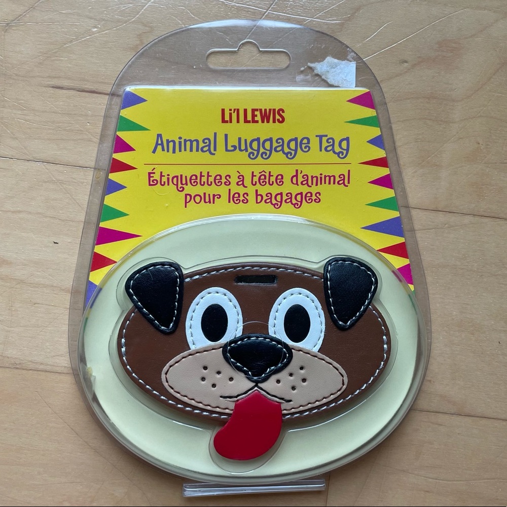 NWT Animal Luggage Tag; Dog Backpack Tag; Travel